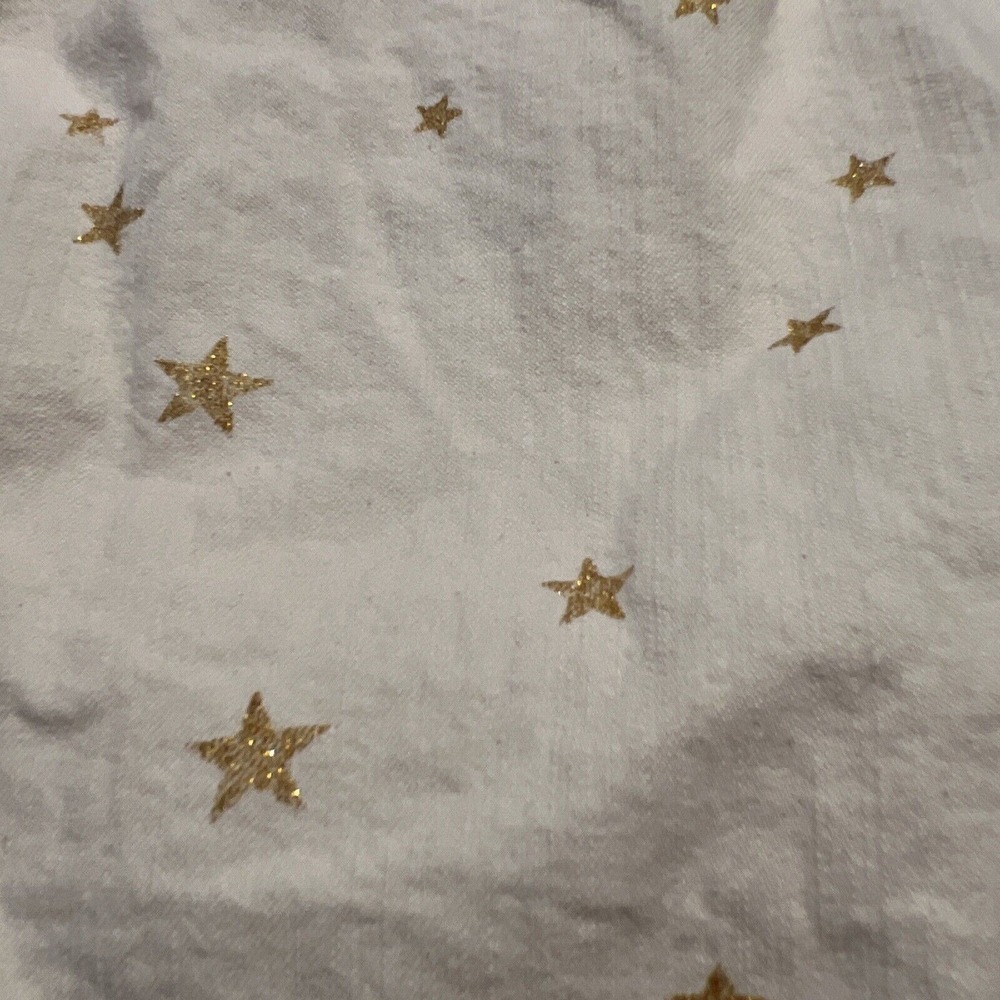 Women's J Crew Cream Heavyweight Gold Star Button Down Canvas Shirt Size Small - Picture 9 of 9